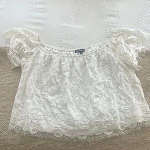 lace off the shoulder top